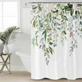 thumbnail image 6 of Shower Curtains Watercolor Eucalyptus Leaves Bath Curtain Flowers Berry Plant Waterproof Bathroom Shower Curtain Set with Hooks Decoration 36 x 72 Inches, 6 of 7