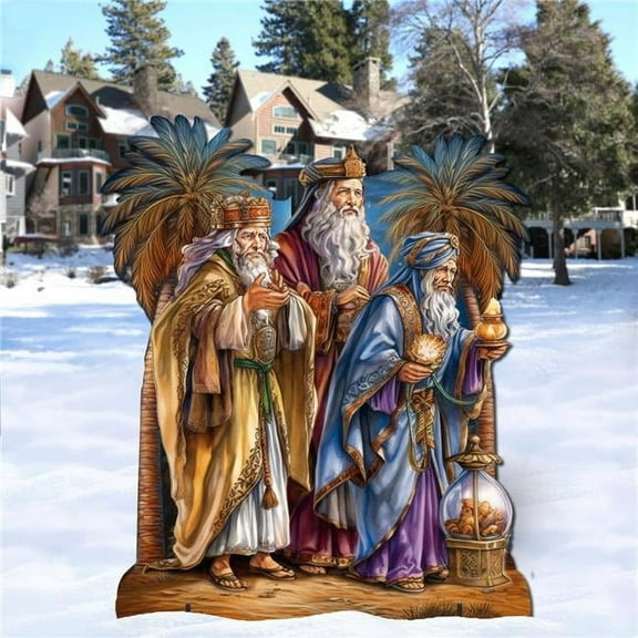 32 x 27 in. Three Wise Men Outdoor Nativity Holiday Decor