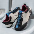 thumbnail image 4 of Men's Wide Toe Box Running Shoes Lace up Low Top Fashion Sneakers Retro Color Block Athletic Walking Shoes White Size 10, 4 of 8