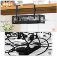 thumbnail image 3 of Cable Management Under Desk, Under Desk Cable Management Tray, desk Cable Organizer, Cable Management Box, Cord Organizer for Desk, Under Desk Storage for Office, Home - No Drill to Desk Cable Raceway, 3 of 7