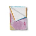 thumbnail image 2 of Abstract Soft Flannel Fleece Throw Blanket, Psychedelic Interlace Wavy Formless Splashes Contemporary Abstract Illustration, Cozy Plush for Indoor and Outdoor Use, 60" x 80", Multicolor, by Ambesonne, 2 of 6