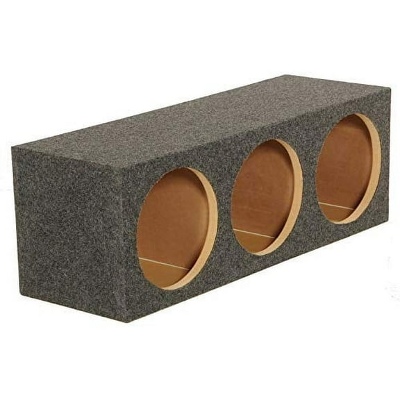 Q Power HD12 12" Sealed Triple Car Audio Subwoofer Sub Box Enclosure