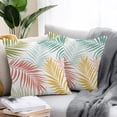 thumbnail image 2 of Throw Pillow Covers 16x16 Inch Set of 2, Watercolor Palm Leaves Waterproof Outdoor Pillow Covers, Summer Tropical Botanical Bohemia Decorative Cushion Pillowcases for Couch, Sofa, Bed, Garden, Patio, 2 of 9