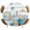 White, variant on Elastic Fitted Round Tablecloth, Teal Blue Coastal Waterproof Stretch Table Cover for 36"-44" Tables, Summer Beach Starfish Shell Coral Nautical Vintage Washable Outdoor Tablecloths for Patio, Picnic