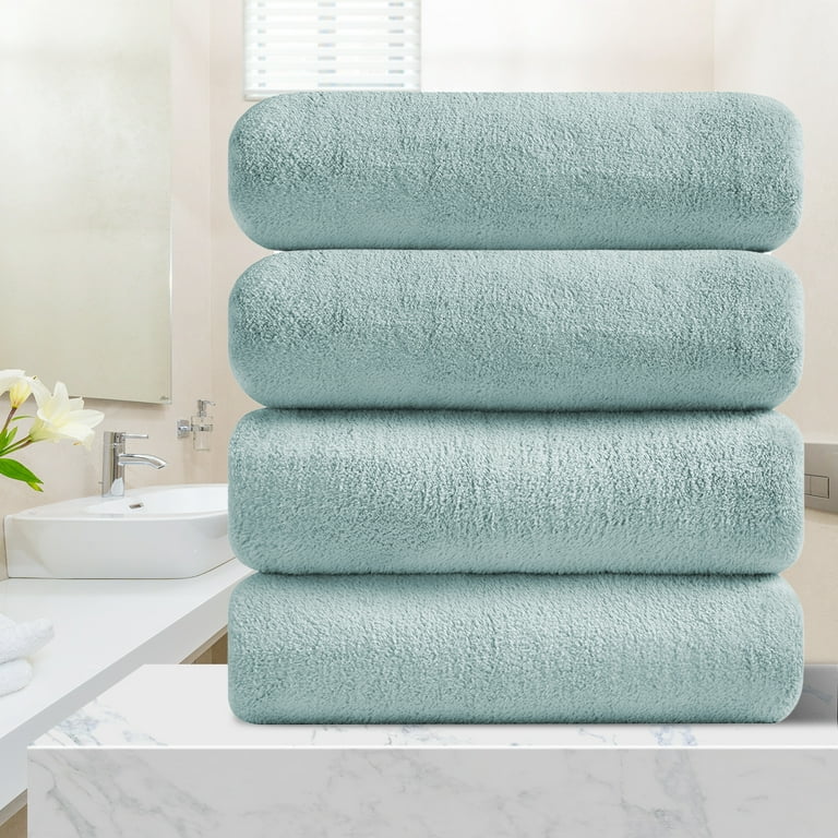 Green Essen 4 Pack Oversized Bath Towel Sets 700 GSM Soft Shower Towels 35  x 70 Inches Quick Dry Bath Sheets Highly Absorbent Bath Towel Clearance for  Bathroom Spa Hotel Gym(Navy Blue) 