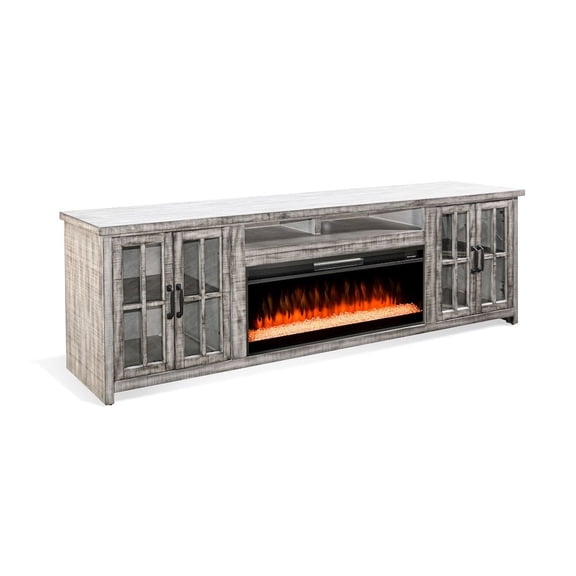 Sunny Designs 98" Media Console with Electric Fireplace