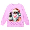 thumbnail image 1 of PMVFHDE Chandail à Capuchon et Chandails en Molleton pour Filles Imprimé Col Rond Manches Longues Chandail Décontracté Doux Mode Vacances pour Enfants Rose, 8-9 Ans, 1 of 5