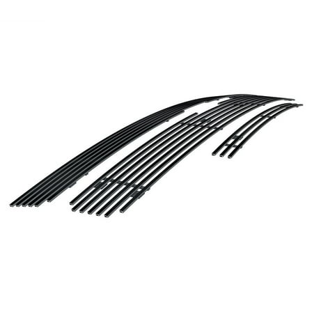 APS Premium Stainless Steel Black 8x6 Horizontal Billet Grille Compatible with Chevy Silverado 2500HD 3500HD 2007-2010 Combo N19-J40876C