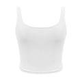 thumbnail image 5 of EliteGoogv Women Tank Top Slim Fit Square Neck Solid Color Crop Vest Ribbed Knit Sleeveless Shirts White XS, 5 of 5
