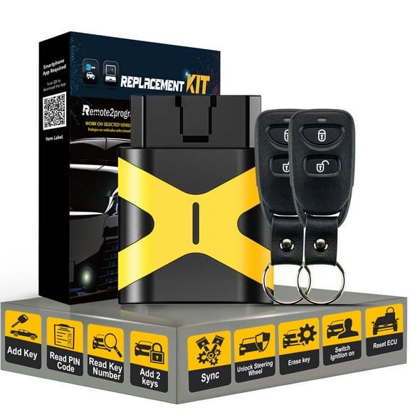 Car Key DIY Programmer for No Working Remote and Keyless Entry Remote Control Replacement for 2005-2009 Hyundai Tucson with FCC: OSLOKA-320T