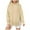 Light Yellow, variant on Fgnfyis Women Solid Color Zip Up Hooded Sweatshirt Casual Style with Side Zip Detail and Front Pockets Army Green S