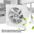 thumbnail image 4 of Ventilador de escape de pared de 190 mm, 40 W, 220 V, bajo nivel de ruido, para el hogar, el baño, la cocina, el garaje (blanco), 4 of 10