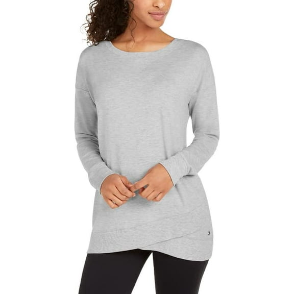 Ideology Women's Tulip-Hem Tunic (Grey Whisper Ht, X-Large)