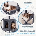 thumbnail image 4 of Yaheetech 40″ Multi-Level Cat Tree with Condo, Basket & Hammock, Dark Gray, 4 of 8