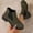 Green, variant on BRGZLK Chelsea Ankle Boots for Women Classic Versatile Slip-On Low Chunky Heel Comfortable Short Booties Easy On Commute Work Shoes with Side Zipper Brown 41