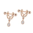 thumbnail image 4 of 1 par de piercings para el cuerpo, joyería para el pezón, anillos de moda, barra Punk para fiesta para niñas y mujeres, barra perforada decorativa con diamantes de imitación de Sunnimix Anillos de pezón, 4 of 8