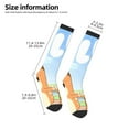 thumbnail image 3 of Gokiu Bluey Womens Athletic Knee High Socks Outdoor Sport Socks Casual Tube Socks, 3 of 7
