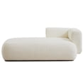 thumbnail image 3 of Shaiailed 64" White Right Arm Facing Chaise Lounge Indoor,Small Chaise Lounge for Small Space,Fainting Couch,Modern Boucle Chaise Lounge Chair for Bedroom,Upholstered Lounge Chair for Living Room, 3 of 7
