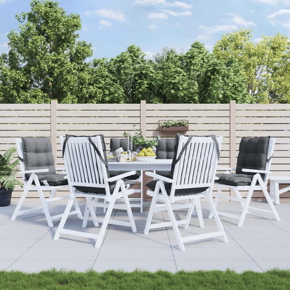 vidaXL Lowback Chair Cushion Set of 6 Anthracite