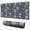 Fireman and Uniform Blue Pattern, variant on Fireman and Glove Black Pattern Extended Large Mouse Pad, Gaming Desk Pad with Non Slip Base & Stitched Edges, Durable Stable Gifts for Birthday Christmas Thanksgiving,35.4"x15.7"