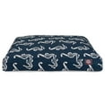 thumbnail image 2 of Majestic Pet | Sea Horse Shredded Memory Foam Rectangle Pet Bed For Dogs, Removable Cover, Navy, Small, 2 of 6