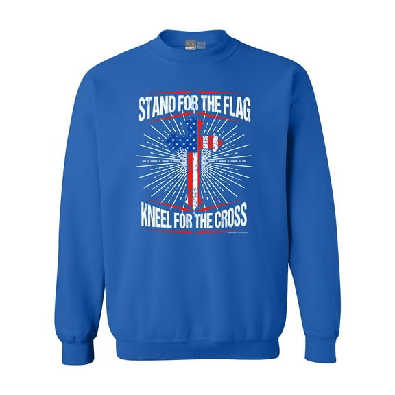I Stand For Flag Kneel For Cross American Flag USA DT Crewneck Sweatshirt