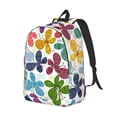 thumbnail image 2 of Balery Colorful Butterflies Vintage Canvas Backpack for Men and Women - Large Capacity, Durable Travel Laptop Bag for School, Work, Hiking, and Outdoor Activities, 2 of 7