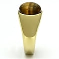 thumbnail image 1 of TK718 - IP Gold(Ion Plating) Stainless Steel Ring with Synthetic Tiger Eye in Topaz, 1 of 1