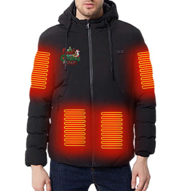 Puntoco Abrigo/Camisa Informal Con Cuello Redondo De Punto Y Manga Larga Con Calefacción Para Hombre