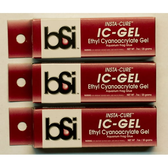 Coral Glue Bob Smith Industries IC-Gel Insta Cure, 20 g (paquete de 3)