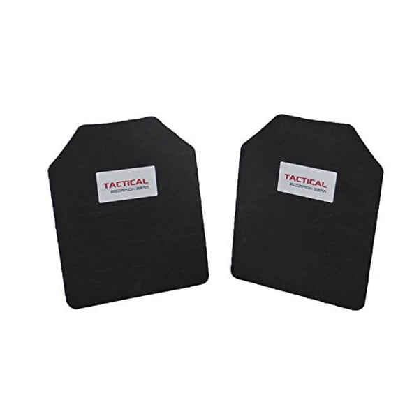 Tactical Scorpion Gear 10mm Paintball Airsoft Pair 10 x 12 Shooter's Cut Protective Vest Trauma Pad Plates