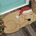 Christmas Shaped Lab Doormat Holiday Nap Khaki Lab Door Mat Christmas