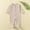 Beige, variant on Hrsba Long Sleeved Long Crawling Clothes KidsRompers Solid Color Crew Neck Footed 3-18 Months Sleepwear Air Conditioner Pajamas Loungewear
