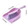 thumbnail image 3 of Handheld Dustpan and Brush Set | Compact Tabletop & Floor Cleaning Tool | Soft Bristle Brush with Rubber Lip Dustpan | Blue or Green Plastic | 13.58 Inch, 3 of 6