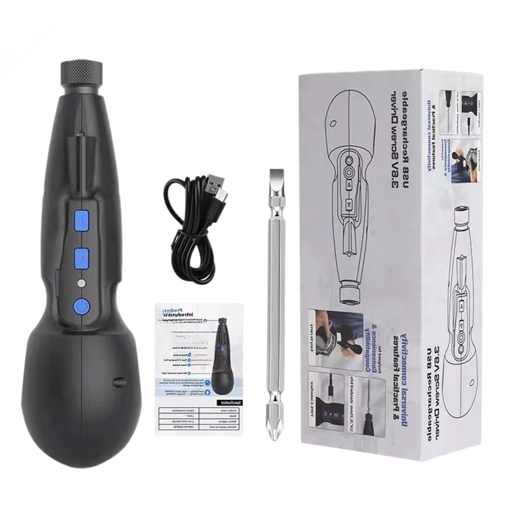 3.6V Cordless Electric Screwdriver with LED Light For Home 1200mah Rechargeable Battery Type C Charging Adjustable