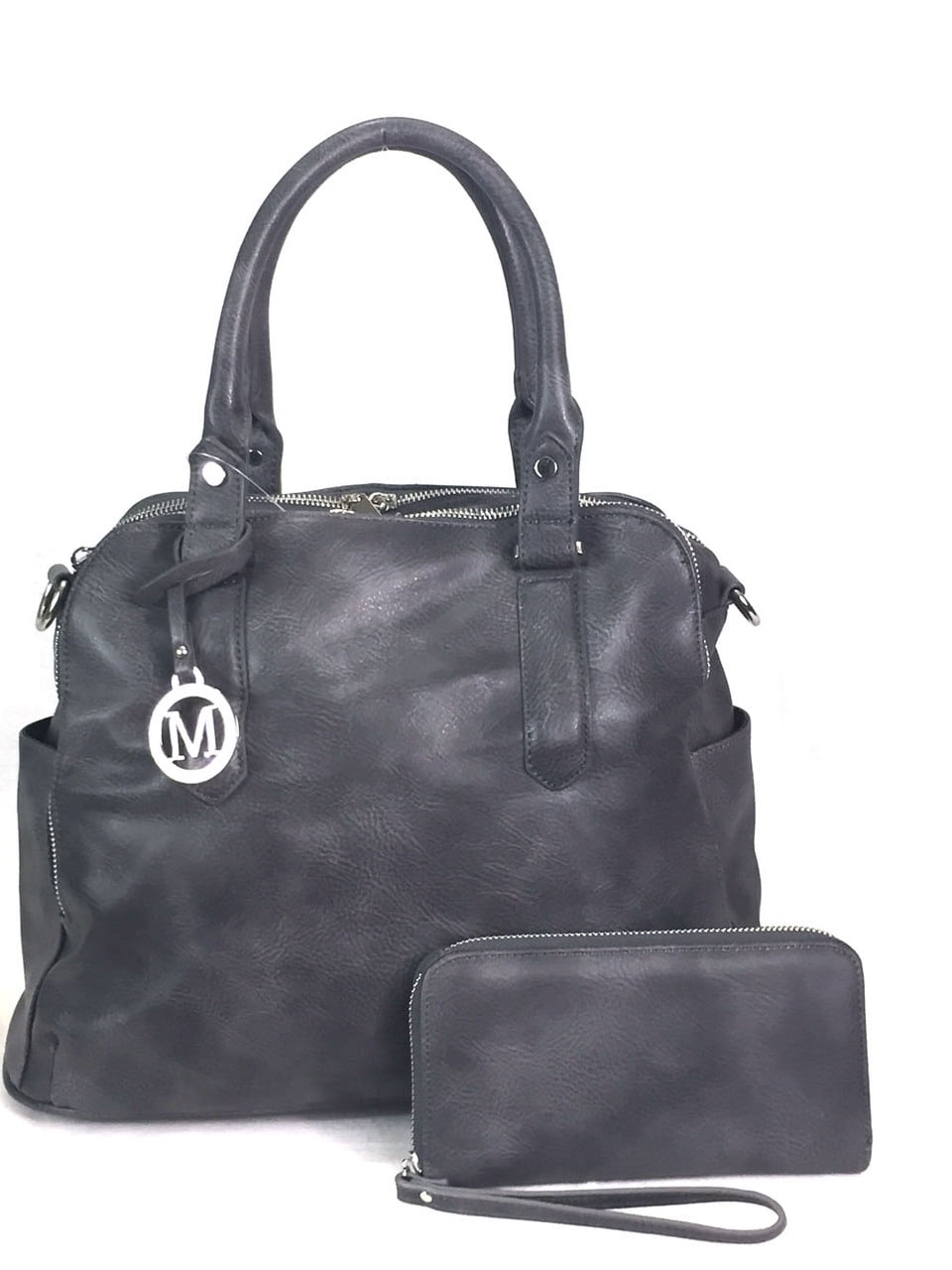Lafanzo Leather Hand Bag zk04 Slate Grey
