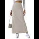 thumbnail image 1 of Faldas Tubo de Punto Ajustadas para Mujer, Falda Midi de Cintura Alta con Abertura Elástica Albaricoque XL, 1 of 8