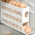 thumbnail image 3 of Cajas de huevos de gran capacidad Bewildely para organización de refrigeradores de PP gris, 3 of 6