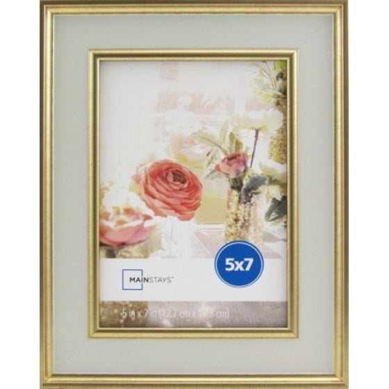 Mainstays Kristoff 5x7 White Gold Picture Frame Com