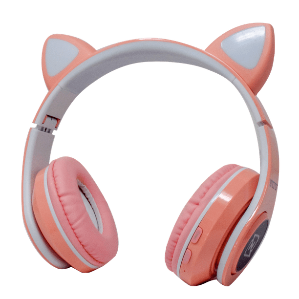 Audifonos Gamer Bluetooth Necnon Nbh-07 Oreja Gato rosa Unitalla NECNON NBH-07