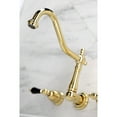 thumbnail image 3 of Kingston Brass KS1022PKL Duchess Two-Handle Wall Mount Roman Tub Faucet, Polished Brass, 3 of 8