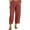 Brick Red, variant on ZenCart Women Casual Pants with Oblique Pockets Elastic Waist Wide-Leg Design Solid Color Leisure Pants Travel Work Daily Wear