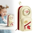 thumbnail image 2 of Mini Backpack Pencil Case, Art Marker Storage Canvas Makeup Pocket Small Gadget Bag Organizer Random, Big Capacity Pencil Pouch Pen Bag t, Portable Canvas Stationery Organizer with Zipper, 2 of 9