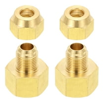Uxcell 2Pcs 5/8" Flare Female x 3/8" Flare Male Brass Flare Pipe Fitting with Flare Nut
