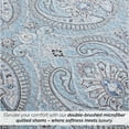 thumbnail image 4 of Southshore Fine Living, Inc. Paisley Boho Throw Pillow Covers 20"x26", Quilted Shams, Aqua Paisley, 4 of 6