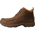thumbnail image 2 of Men's Twisted X MHK0011 4" Moc Toe Hiker Boot Distressed Saddle Full Grain Leather 7.5 W, 2 of 5
