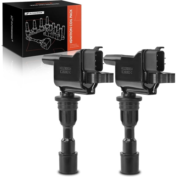 A-Premium Ignition Coils Pack Replacement for Mazda Miata 2001-2005 I4 1.8L BP6D18100A 2-PC Set