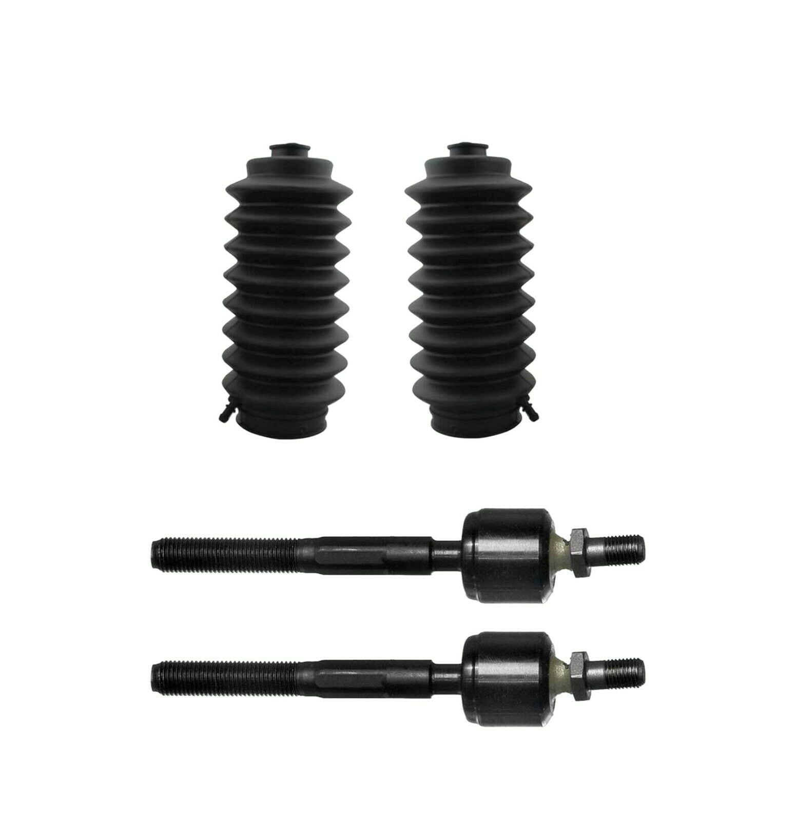 2 Steering Rack and Pinion Bellow Boot PartsW 4 Pieces Steering kit 2 Front Inner Tie Rod Ends 