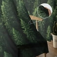 thumbnail image 5 of Green Forest Sheer Curtains 84 Inches Long 2 Panels Set, Window Sheer Curtains for Living Room/Bedroom, Pine Trees Modern Mysterious Art Light Filtering Rod Pocket Curtain 52'' x 84'' x 2, 5 of 7