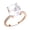 Rose Gold, variant on Women's Eight Hearts And Eight Arrows Super Flash Egg-Shaped Zircon Ring